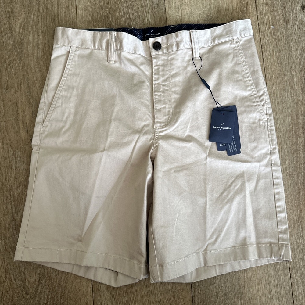 Daniel‎ Hechter Paris Men's Beige Chino Shorts Size 32 9" NEW